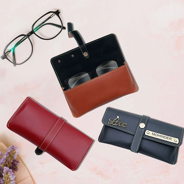 Luxury Personalized Sunglass Case - Brown