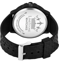 Ls3081 Day and Date Functioning Chess Black Designer Strap Boys - Black