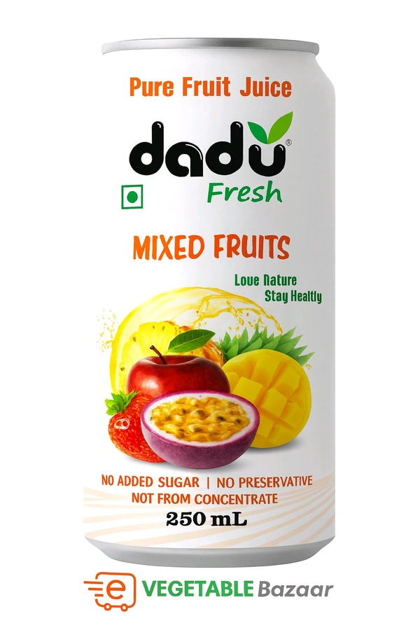 Dadu Fresh Mixed Fruits Juice - Balanced, Fruity & Power-Packed - 250ml