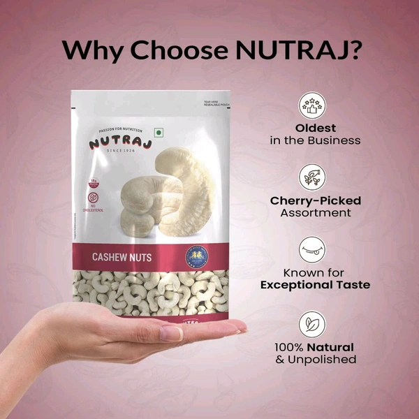 NATRAJ Nutraj Cashew (Kaju) Nuts - 250g