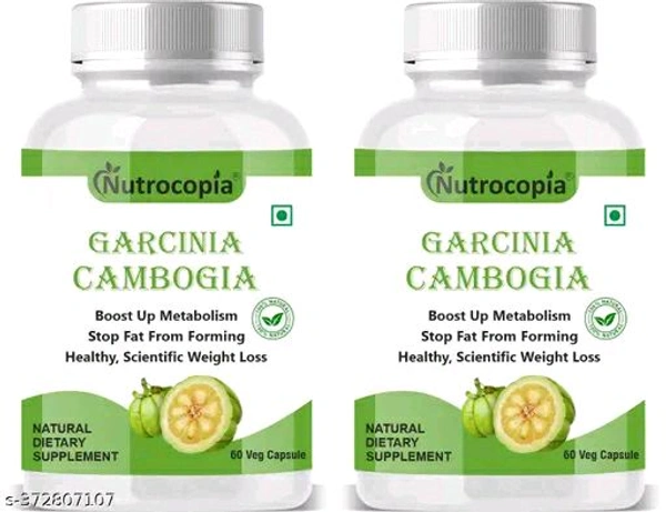 Nutrocopia Garcinia Cambogia Natural Fat Burner Weight Loss Capsules - Pack Of 2