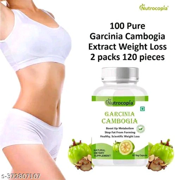 Nutrocopia Garcinia Cambogia Natural Fat Burner Weight Loss Capsules - Pack Of 2