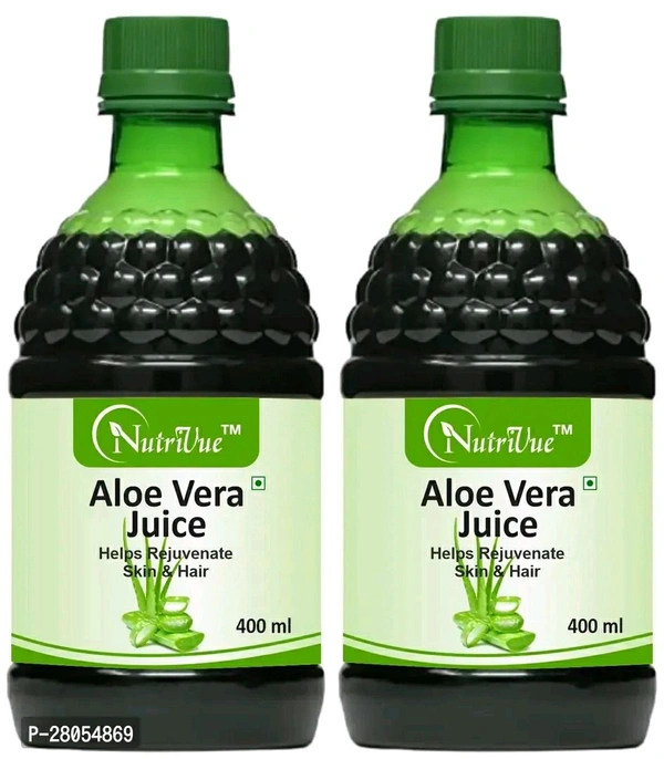Nutrivue Aloe Vera Juice For Rejuvenate Skin And Hair - 400ml Pack Of 2