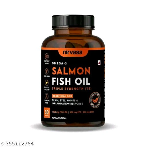 Nirvasa Salmon Fish Oil Triple Strength Softgel Capsule - 30 Capsules
