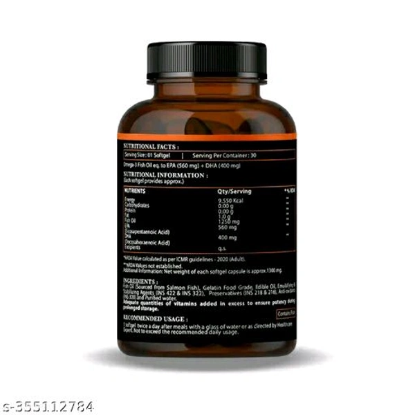 Nirvasa Salmon Fish Oil Triple Strength Softgel Capsule - 30 Capsules