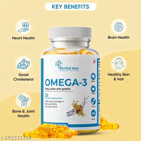 Herbal Max Fish Oil Capsule - 60 Soft Gels