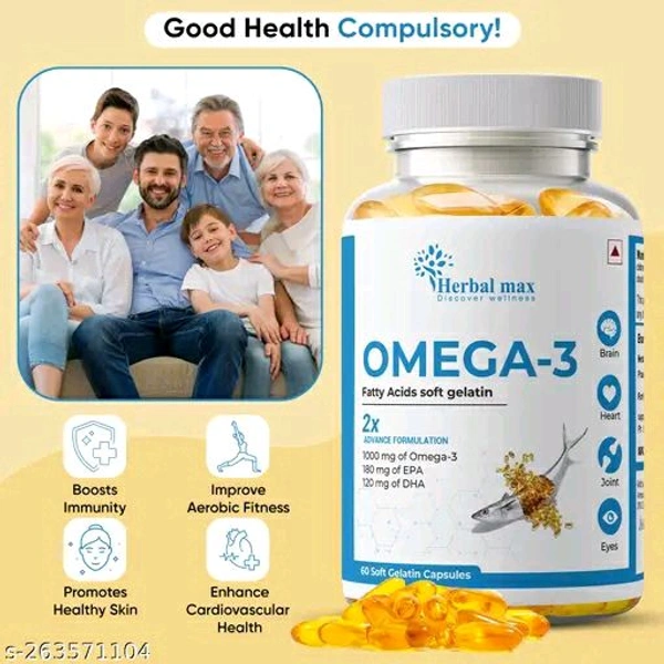 Herbal Max Fish Oil Capsule - 60 Soft Gels