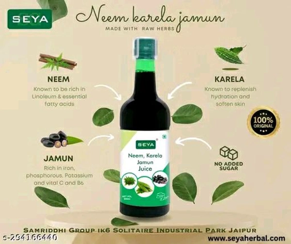 SEYA Neem Karela Jamun Juice 800 ml