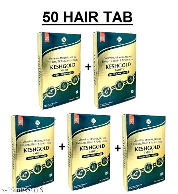 Kesh Gold 50 Tablets With Biotin, Vitamin, Amino Acid