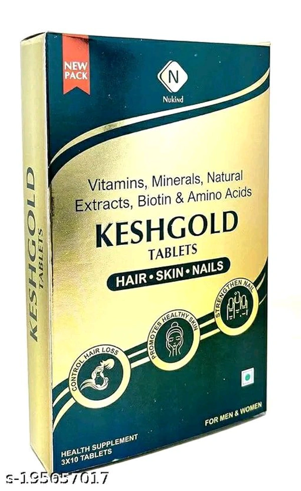 Kesh Gold 50 Tablets With Biotin, Vitamin, Amino Acid
