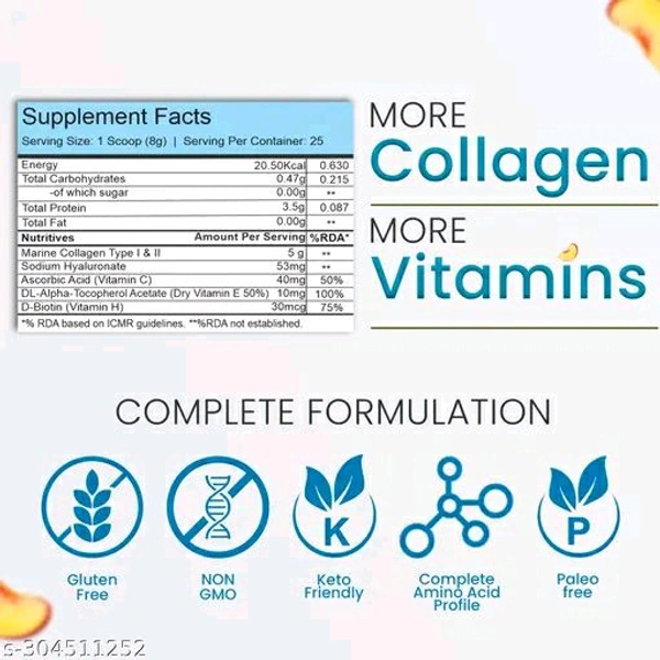 VEDAPURE NATURALS Marine Collagen Skin Radiance Supplement