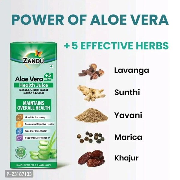 Zandu Aloe Vera Juice 1L - Pack Of 2