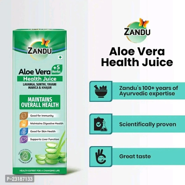 Zandu Aloe Vera Juice 1L - Pack Of 2