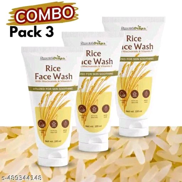 Smart Drops Rice Face Wash 100ml - Pack Of 3
