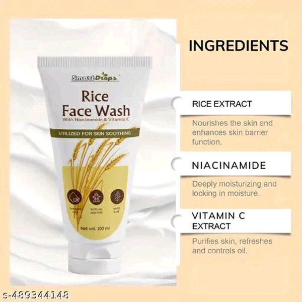 Smart Drops Rice Face Wash 100ml - Pack Of 3