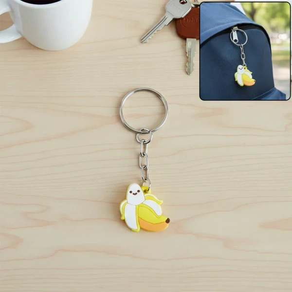 Cute Banana Shape Cartoon Keychain (2 Pc)