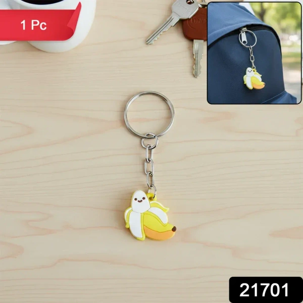 Cute Banana Shape Cartoon Keychain (2 Pc)