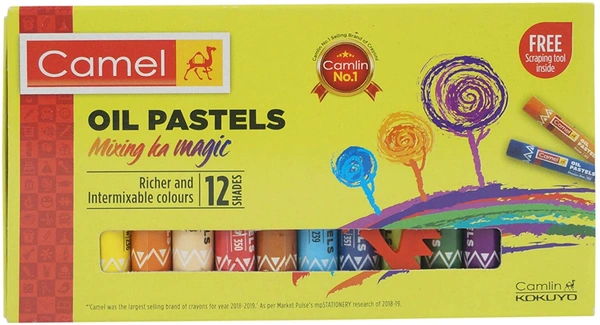 Camlin Kokuyo Oil Pastel - 12 Shades