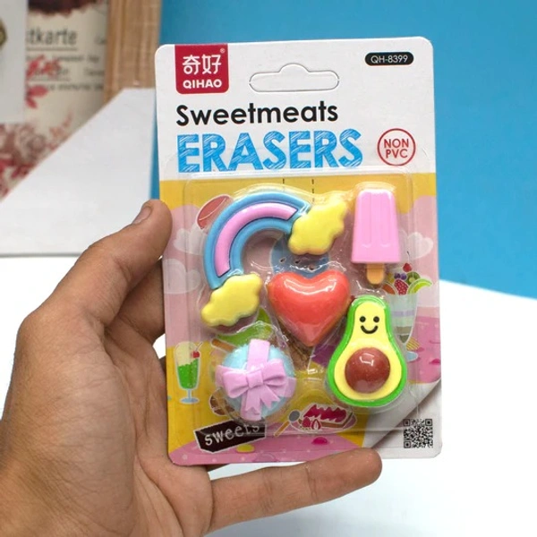 Premium Sweetmeats Eraser Set of 5