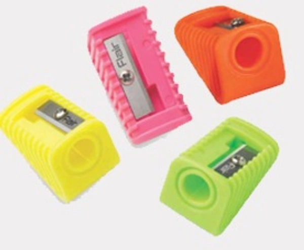 Shell Neon Pencil Sharpener-Pack of 2 ( Colour may vary)