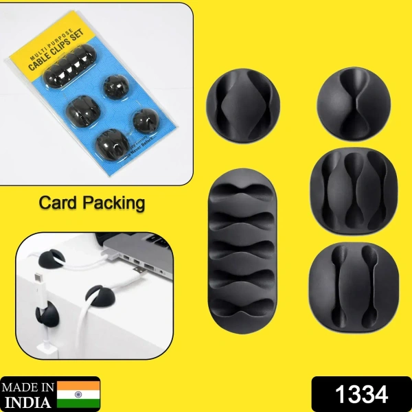 Multi-Purpose Cable Clips and Wire Organizer for Desk and Table