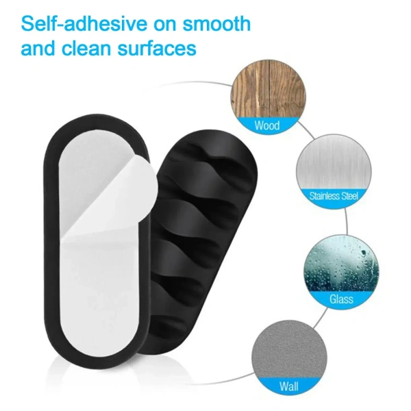 Multi-Purpose Cable Clips and Wire Organizer for Desk and Table