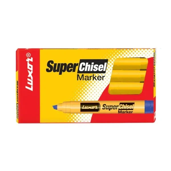 Luxor Super Chisel Marker - Assorted Colors - (Pack Of 10) - Assorted Colours