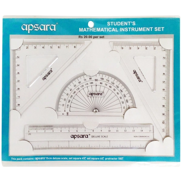 Apsara Student Mathematical Instrument Set ( Pack of 2)