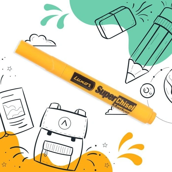 Luxor Super Chisel Marker - Assorted Colors - (Pack Of 10) - Assorted Colours