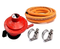 Premium LPG Gas Regulator with 1.5m Suraksha Pipe & 2 Steel Clamps - ISI Certified