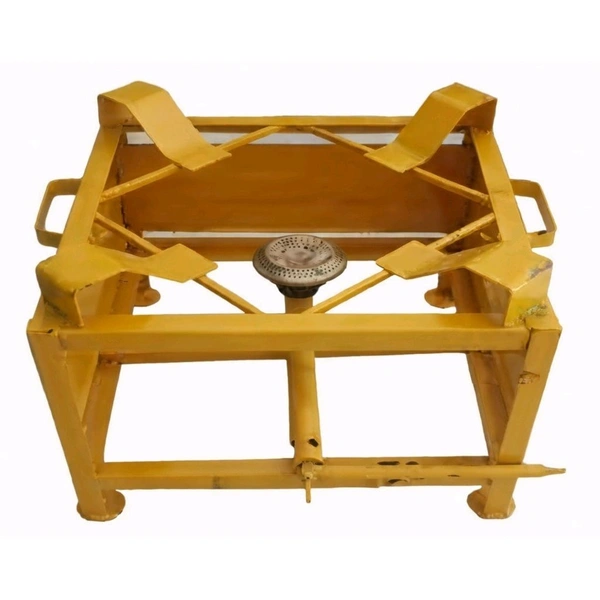 Heavy Duty Iron Gas Bhatti (11x11 Inch) - Single Burner Commercial & Home Use Stove