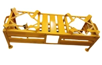 Premium 11x30 Inch Double Burner Commercial Gas Bhatti - Heavy Duty Mild Steel LPG Stove for Catering, Hotels & Outdoor Cooking (Yellow)