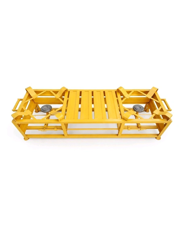 Heavy Duty Yellow Paint Coated Double Burner Commercial Gas Stove (Size: 14/58 Inch)