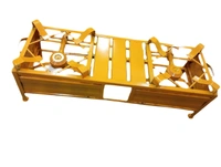 Heavy Duty Yellow Paint Coated Double Burner Commercial Gas Stove (Size: 14/58 Inch)