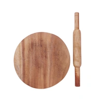 Premium Wood Chakla Belan Set for Kitchen | Handcrafted Round Rolling Board & Pin for Roti, Chapati, & Paratha | Smooth Non-Stick Finish & Durable Design