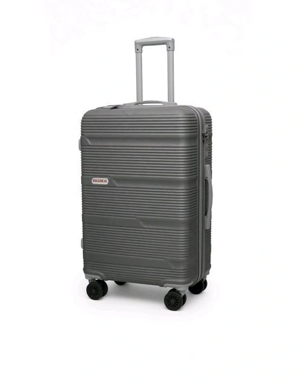 Fiber Grey Colour Hard Body Suitcase Medium Size