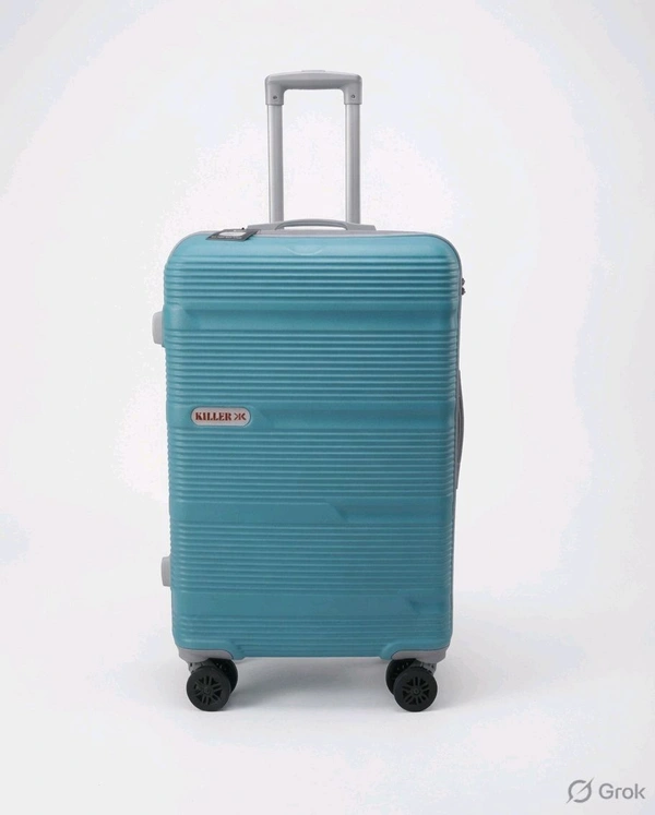 Fiber Lite Blue Colour Hard Body Suitcase Medium Size