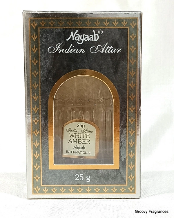 Nayaab White Amber Indian Perfume Attar Roll-On Free from ALCOHOL - 25ML