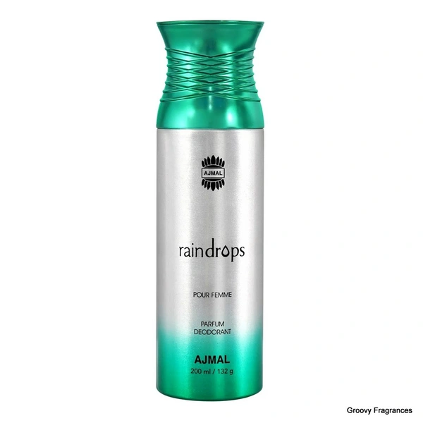 Ajmal Raindrops Pour Femme Parfum Deodorant | For Women | Alcohol Free - 200ML