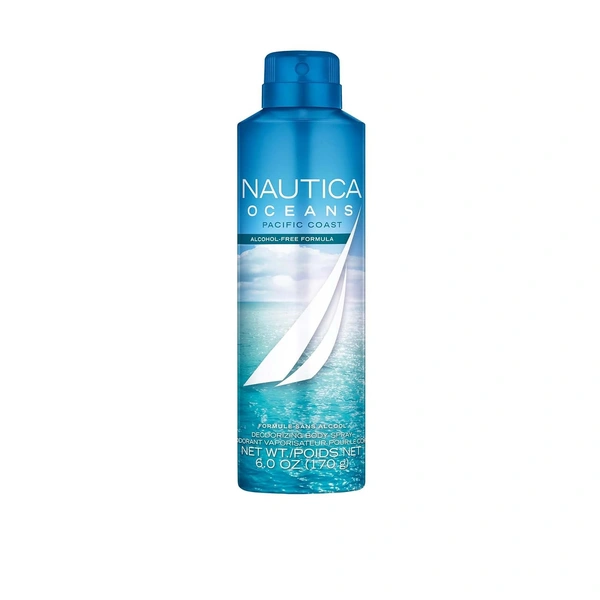 Nautica Oceans Pacific Coast Alcohol-Free Deodorizing Body Spray - For Men - 170G