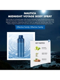 Nautica Midnight Voyage Deodorizing Body Spray - For Men - 170G