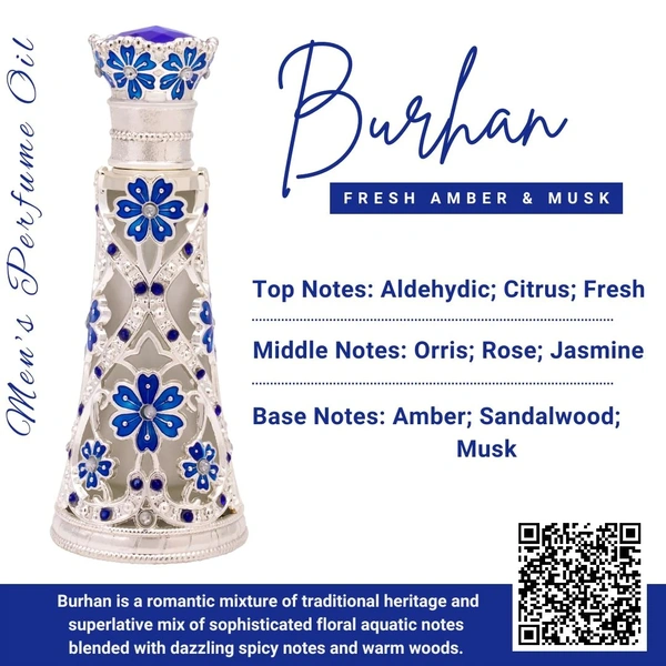 Naseem BURHAN Attar Premium Perfume Oil - For Men - 20ML