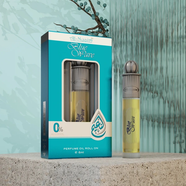 Al Nuaim Blue Wave Perfume Roll-On Attar Free from ALCOHOL - Unisex - 6ML