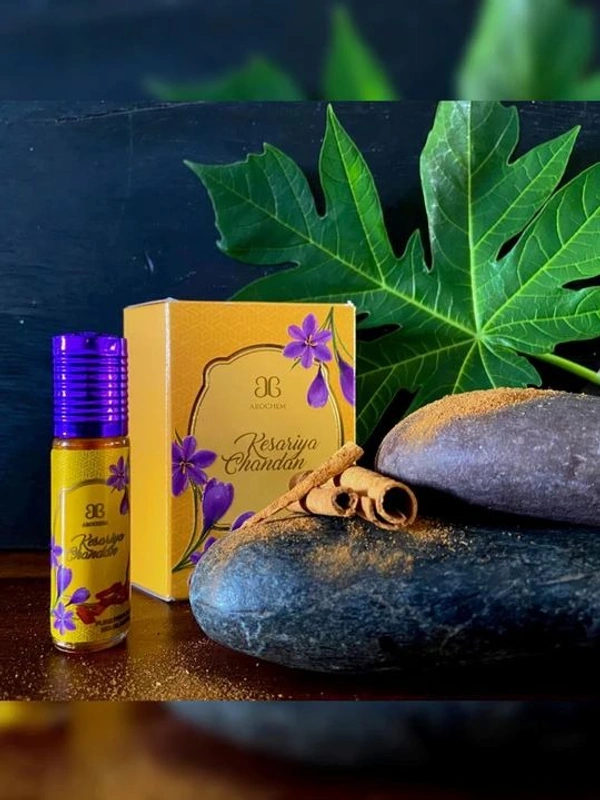 Arochem Kesariya Chandan Perfume Roll-On Attar Free from ALCOHOL - 6ML