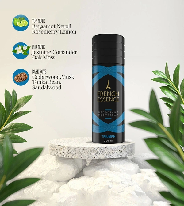 French Essence Triumph Deodorant Body Spray - For Men - 150ML