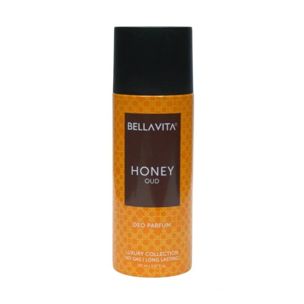 Bellavita Honey Oud Long Lasting Deodorant Spray NO Gas - Unisex - 150ML