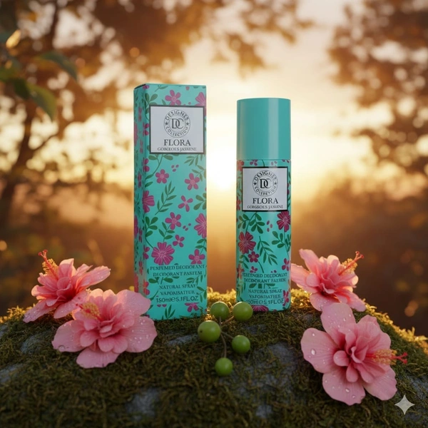 Designer Collection Flora Gorgeous Jasmine Perfumed Deodorant Body Spray | For Women - 150ML