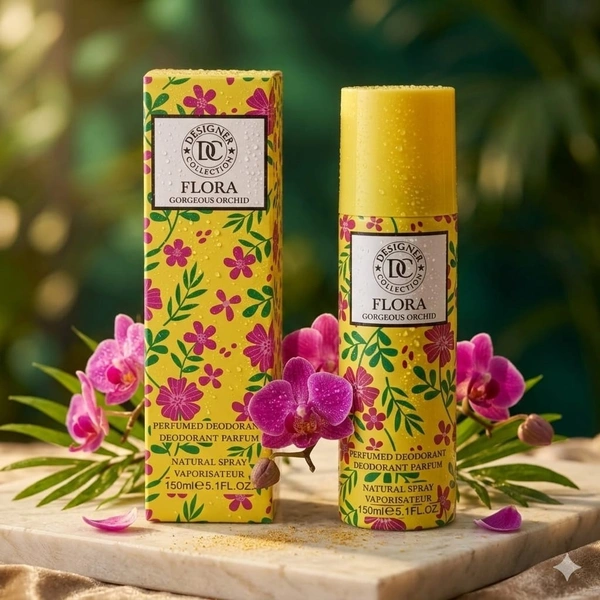 Designer Collection Flora Gorgeous Orchid Perfumed Deodorant Body Spray | For Women - 150ML