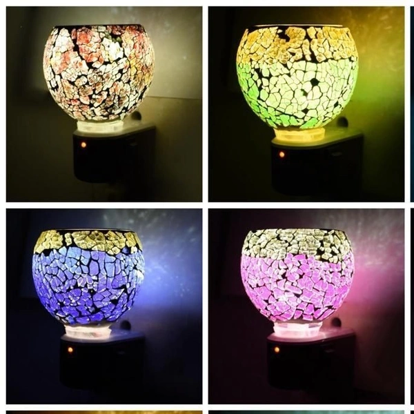 Prathna Platinium Electric Kapoor/Aroma/Bakhoor Burner for Home Fragrance with Night lamp Ceramic Incense Holder (Multicolor) - Mix