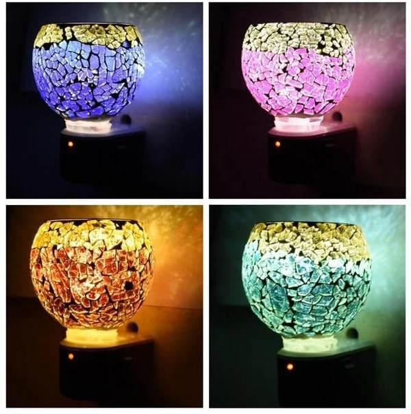 Prathna Platinium Electric Kapoor/Aroma/Bakhoor Burner for Home Fragrance with Night lamp Ceramic Incense Holder (Multicolor) - Mix